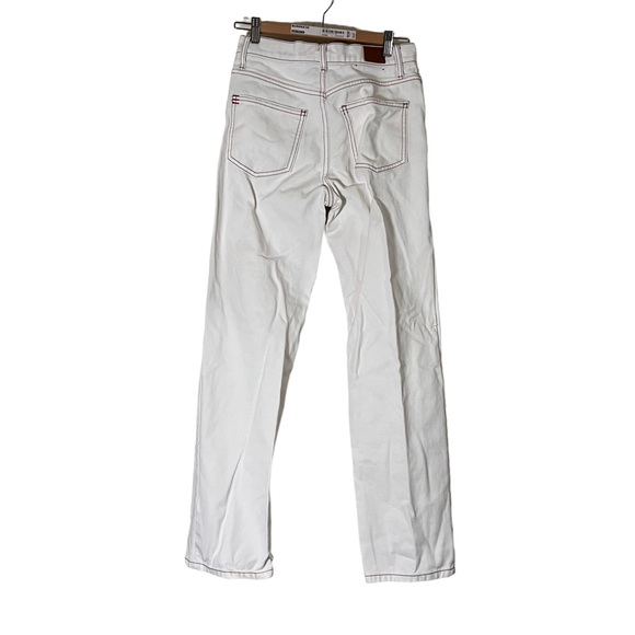 BDG Urban Outfitters Distressed Off White Straight Leg Jeans 25 - Picture 4 of 5